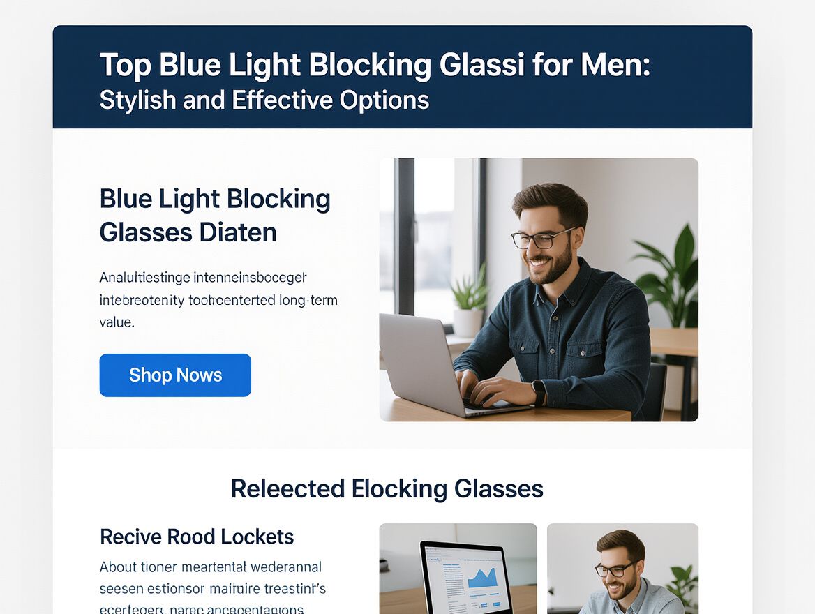 Top Blue Light Blocking Glasses for Men: Stylish and Effective Options